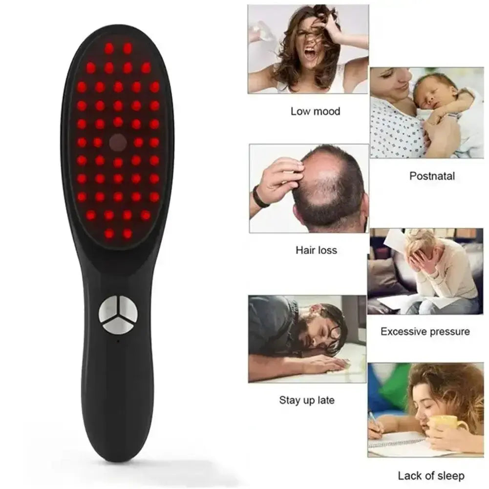 GlowComb™ Light Therapy Hair Brush - YourWonderVault